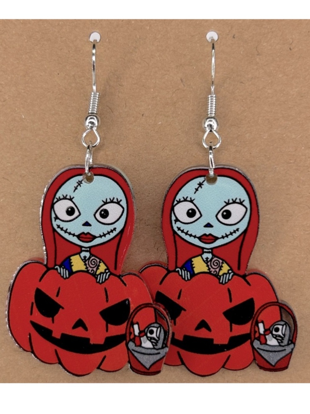 Nightmare Before Christmas Sally 2D Acrylic Dangle Earrings Fashion Jewelry